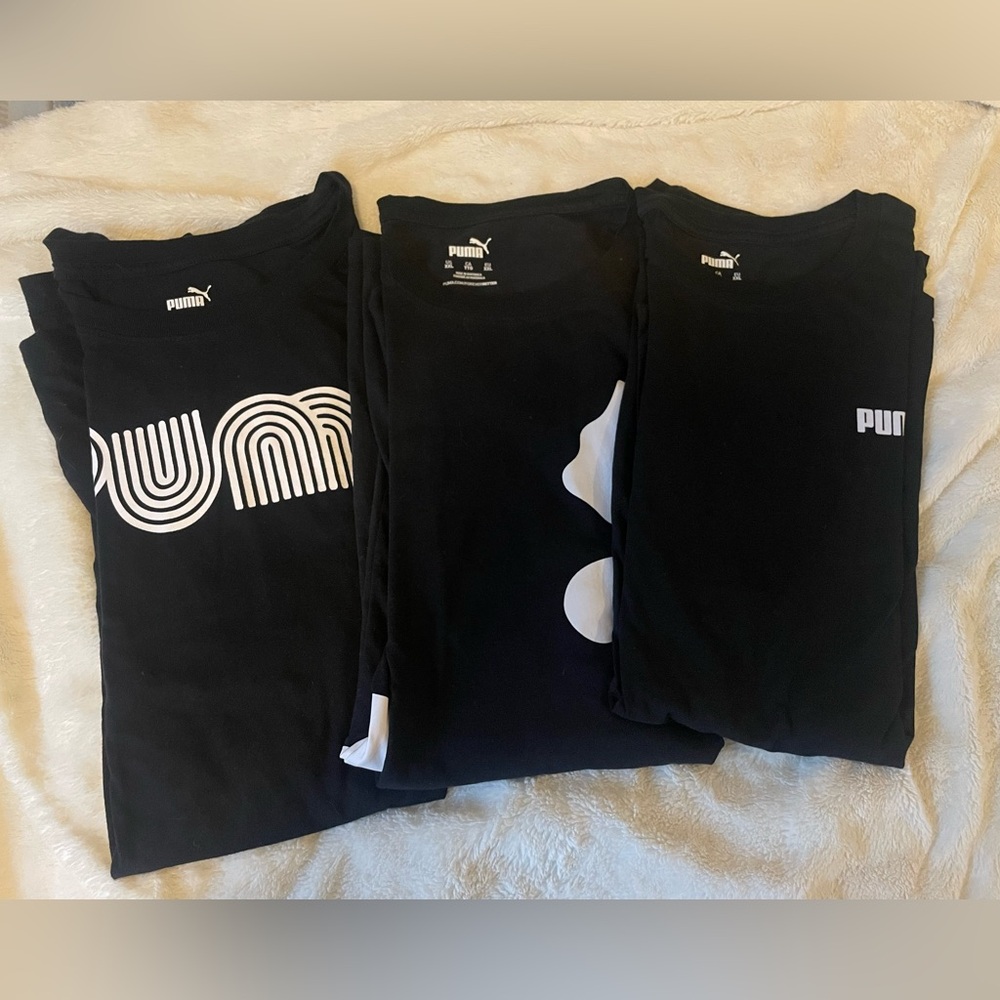 3 Men's PUMA black Tees - Bundle - XXL